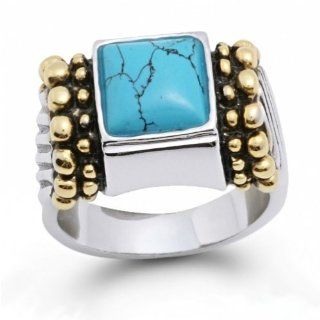 Bling Jewelry Bali Sterling Silver Caviar Turquoise Ring MORE SIZES