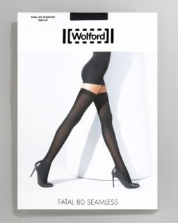Wolford Fatal 80 Seamless Stay Up Stockings   Neiman Marcus