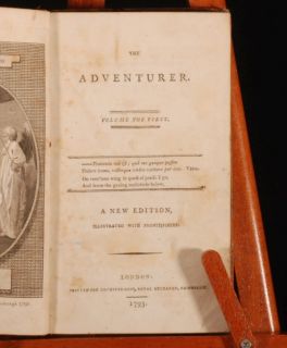 1793 3 Vols The ADVENTURER by John HAWKESWORTH