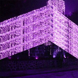 1000 LED Icicle Curtain Lights String 10 3M Purple L30