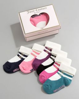 Juicy Couture Baby Gift Box Sock Set, Six Pairs   Neiman Marcus
