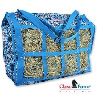 Classic Equine Hanging Top Load Hay Bag Carrier PLAID Equibrand Award