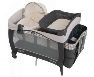 This playard offers an all in one child care solution with a bassinet