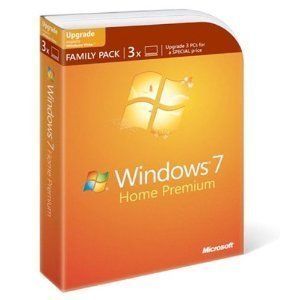  Windows 7 Home Premium Family Pack 3X