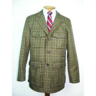 Mens Sz M Daniel Cremieux Cotton Wool Surgeon Cuff Blazer Sportscoat
