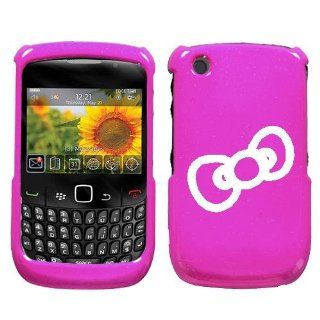 BLACKBERRY 8520 8530 9300 3G WHITE BOW OUTLINE ON A PINK