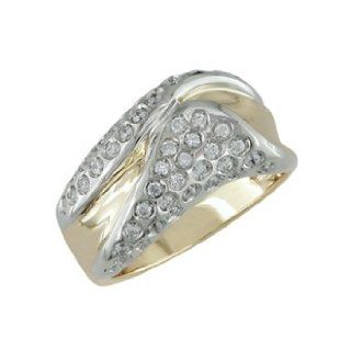 Feon   size 10.25 14K Gold Invisible Setting Diamond Ring: Jewelry