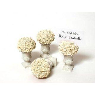 Rose Topiary Ivory Place Card Holder 10 Pc Set Wedding