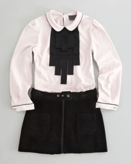 velvet skirt ribbon bib blouse original $ 275 286 123 128