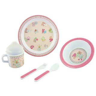 CR Gibson Baby and Toddler Plate, Bowl, Cup, Fork and