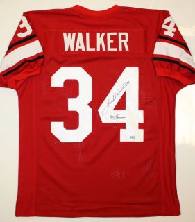 Herschel Walker Autographed Red Georgia Bulldogs Jersey  AAA