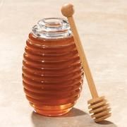 Honey Dipper Wood Stick Server for Honey Jar Dispense Drizzle Honey