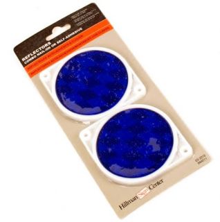 Hillman Sign Center 2 Pack 3 in Blue Round Reflectors