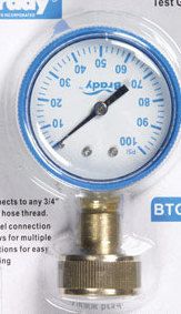 Water Pressure Gauge 0 to 100 PSI for Garden Hose Bibb