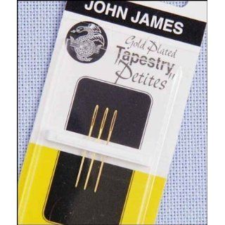 John James Gold Plated Tapestry Petite Needles Size 22