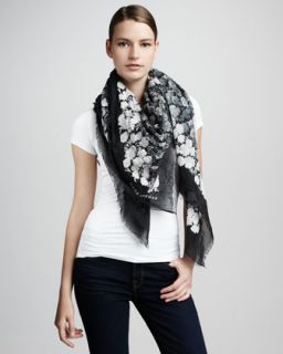 floral print scarf black $ 225
