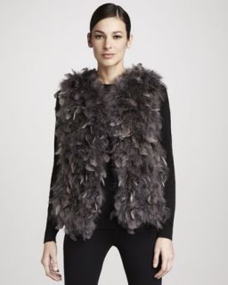  gray available in grey $ 133 00 trilogy dyed turkey feather vest gray