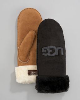 australia logo applique fur cuff mittens $ 160 more colors available