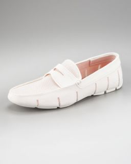 rubber penny loafer white $ 149