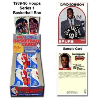 1989 90 Hoops NBA Box of 36 SEALED Packs Series 1 David Robinson RC