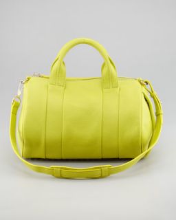 L01CH Alexander Wang Rocco Stud Bottom Duffel Bag, Acid Yellow