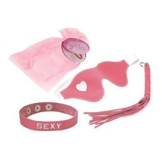 Pink Kink Kit Flogger Whip Blindfold Collar Health