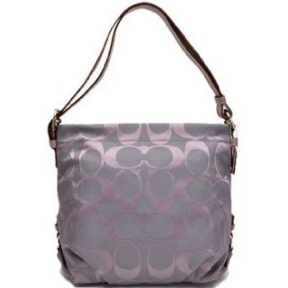  Signature 24cm Zip Dufffle Bag Heather Lilac F15067 Retail $328