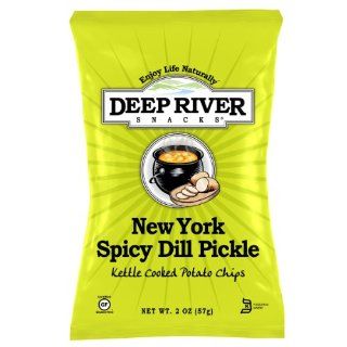 Deep River Snacks Kettle Chips, New York Spicy Dill Pickle, 2 Ounce