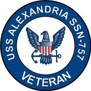 US Navy USS Alexandria SSN 757 Ship Veteran Decal Sticker 3.8 6 Pack