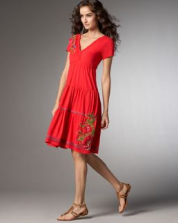 JWLA For Johnny Was Embroidered Cotton Dress   Neiman Marcus