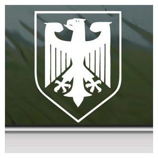 GERMANY CREST Eagle Army Military White Sticker Laptop