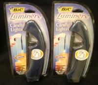BIC Luminere Candle Lighter 3 Position Lighter 2 Lighters Black