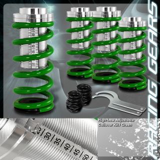  Civic 2/3/4D Green Suspension Coilovers Lower Springs Kit w/ Scale