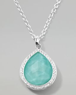 Rock Candy Diamond Turquoise Teardrop Necklace