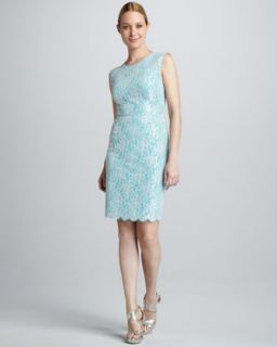 T5QNG Erin by Erin Fetherston Metallic Lace Cocktail Dress
