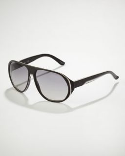 web plastic aviator sunglasses black white $ 285
