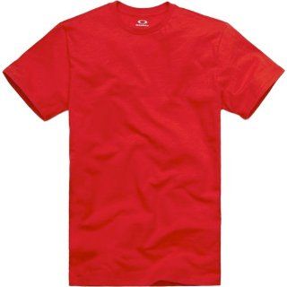 Oakley Basic Mens Short Sleeve Sports Wear Shirt   Red Line / Small