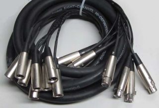 Hosa Eight Channel HD Hi Definition Recording Cable 15ft XLR Male