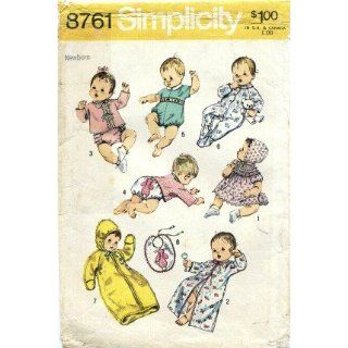 Simplicity 8761 Sewing Pattern Newborn Babies Layette