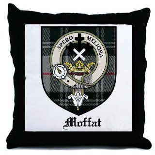 Moffat Clan Crest Tartan Family Throw Pillow by 