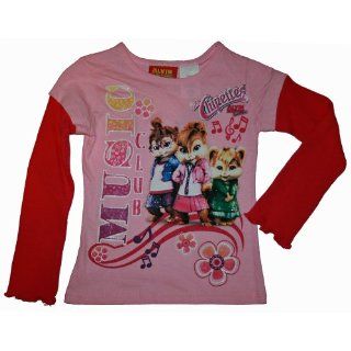 The Chipettes Long Sleeve T Shirt (4/5, Pink) Clothing