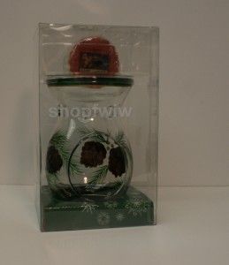  Glass Pinecone Potpourri Warmer Gift Set Christmas Scents New