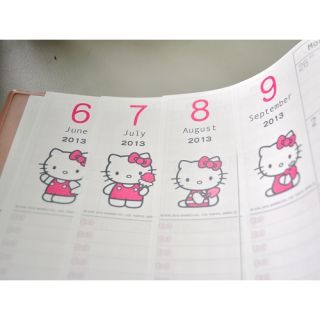organized in 2013 cutely with this Hello Kitty Weekly Calendar Planner