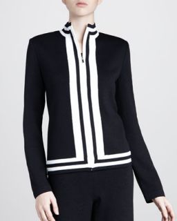 St. John Collection Frisse Knit Three Button Jacket   