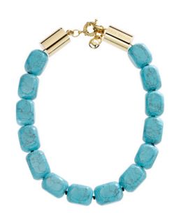 Michael Kors Turquoise Oversized Bead Necklace   
