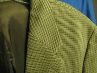  Pure New Wool Blazer Sport Coat Suit Jacket Houndstooth 44 R