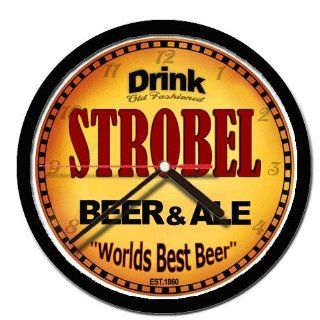 STROBEL beer and ale cerveza wall clock 