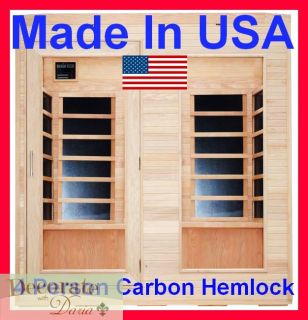 Person Sauna Made in USA Carbon Far Infrared Hemlock Lifetime