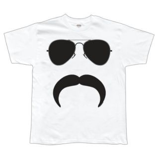 Aviator Mustache Silhouette T Shirt Clothing
