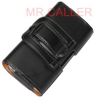 Holster Leather Wallet Cover with Belt Clip for Motorola Defy Mini